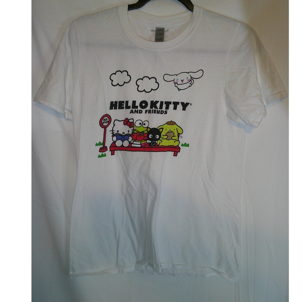 Hello‎ Kitty and Friends White Graphic T-Shirt Womens Small Gildan